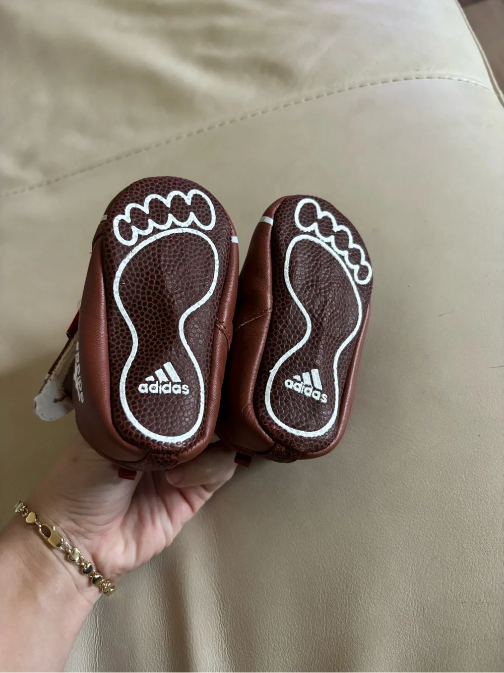 NWT Adidas Lil' Leaguers Baby Football Crib Shoes - Size 3